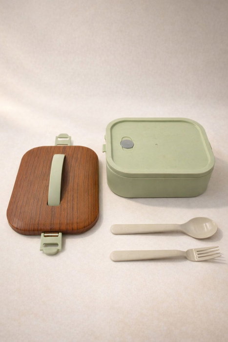 Hermia Caja de almuerzo de acero inoxidable Verde 650 ml